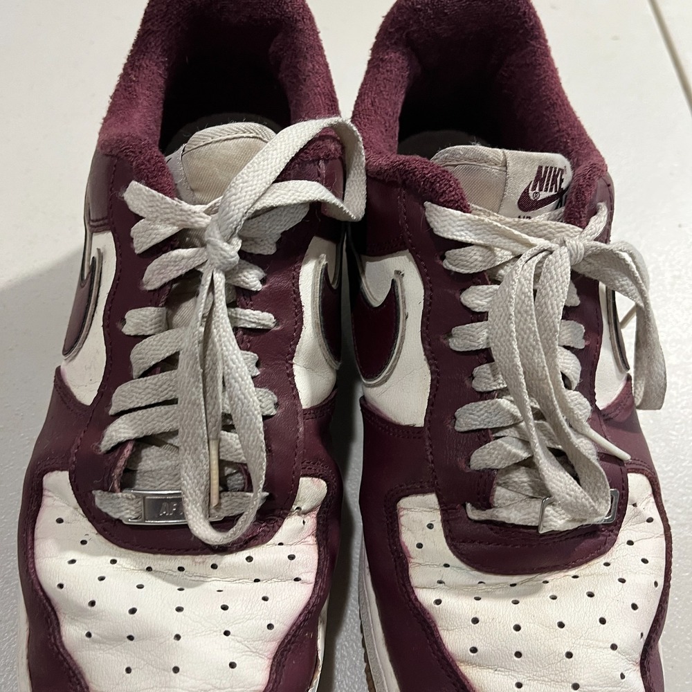 Nike Air Force 1 Sneaker Men's 9 Low College Pack‎ Night Maroon Sail DQ7659-102 - Picture 4 of 12